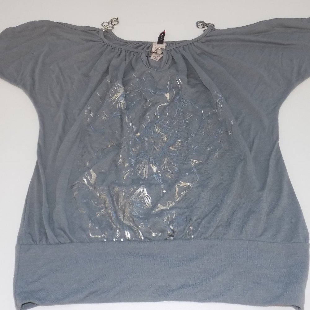 Women's Gray Party Top - Medium